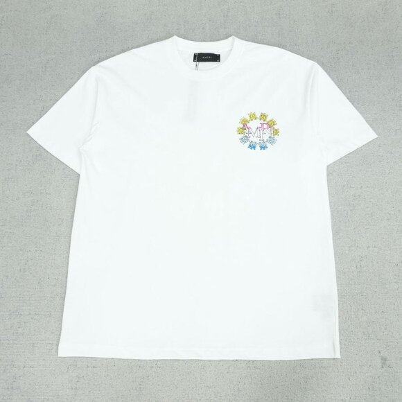 Amiri White Logo Print T Shirt - Picture 1 of 8